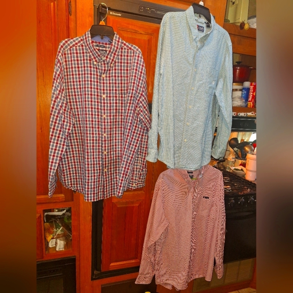 Chaps Easy Care Long Sleeve Button-Down Shirts (3… - image 1